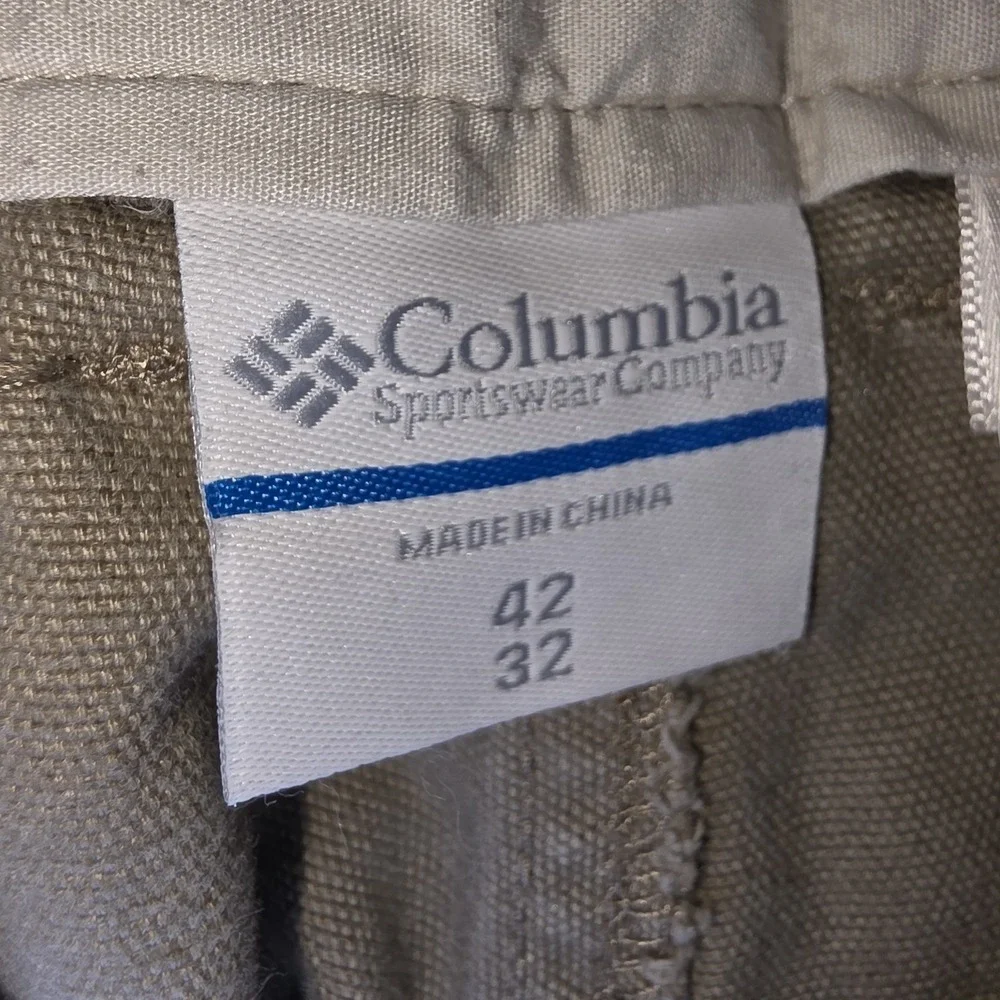 Columbia Men's Tan Cotton Canvas Utility Work Pants Carpenter 42x32 Gorpcore